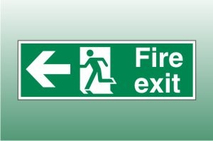 Fire Exit Directional Signs (UK)